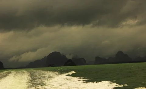 Time to escape from the Typhoon Stock Photos