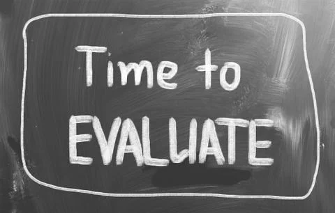 Time to evaluate concept Stock Illustration