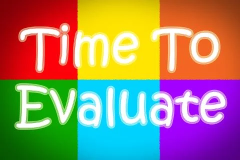 Time to evaluate concept Stock Illustration