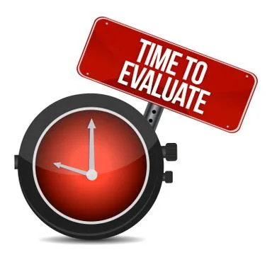 Time for evaluate concept illustration design over a white background 스톡 일러스트