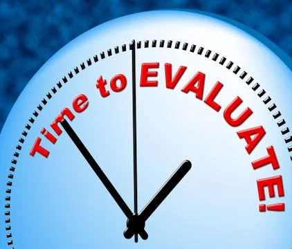 Time to evaluate meaning just now and assess Stock Illustration