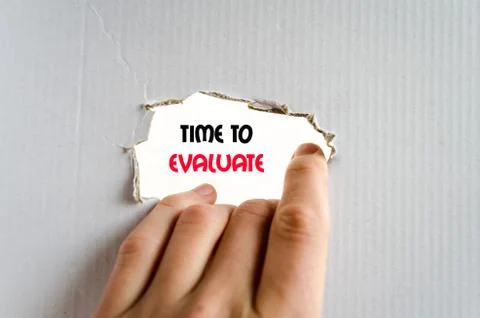 Time to evaluate text concept Stock Photos