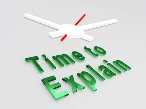 Time to Explain concept Stock Illustration