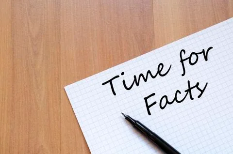 Time for facts text concept Stock Photos