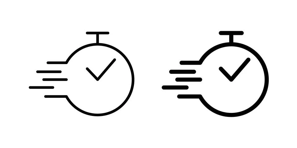 Time fast icon illustration. Pixel perfect vector graphics Stock Illustration