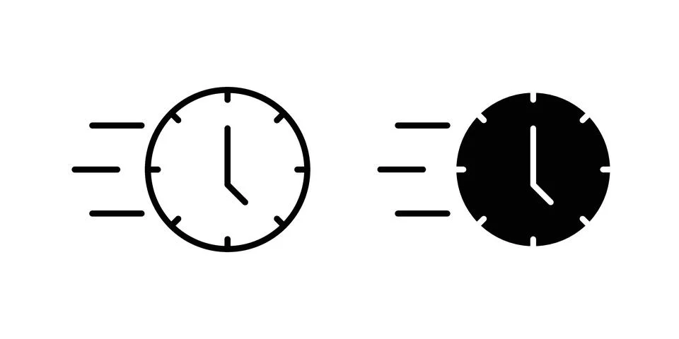 Time fast icon Illustration set. Vector Eps10 for apps Illustrazione stock