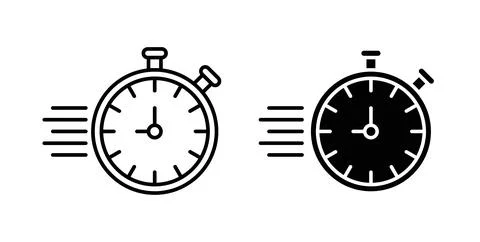 Time fast icon symbol. Flat Vector illustration イラスト素材