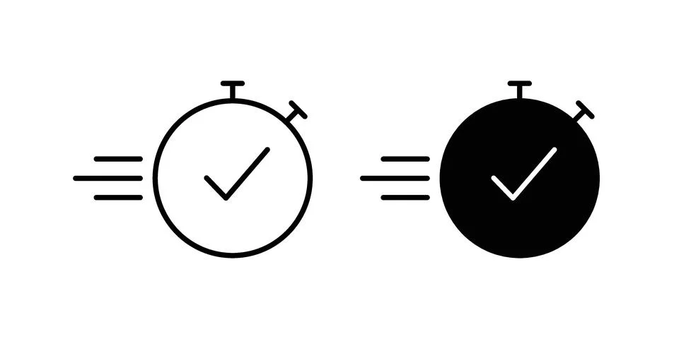 Time fast icon vector design illustrations Illustrazione stock