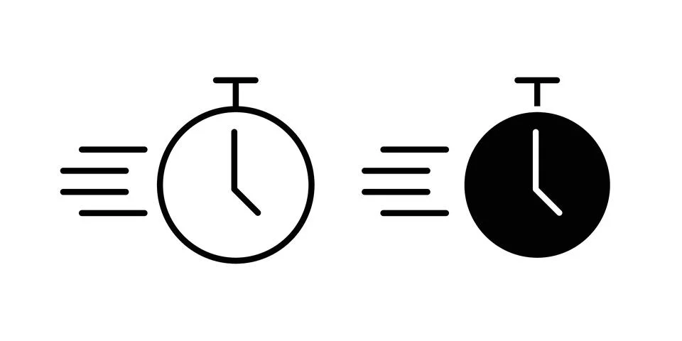 Time fast icon vector editable eps10 Stock Illustration