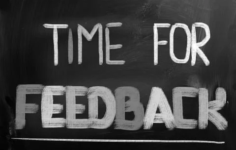 Time for feedback concept Illustrazione stock