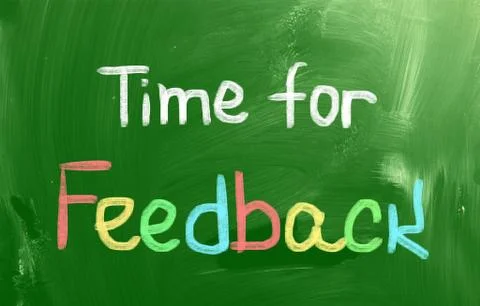 Time for feedback concept Illustrazione stock