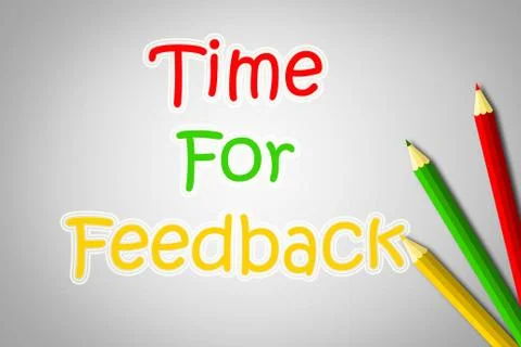 Time for feedback concept Stock Illustration