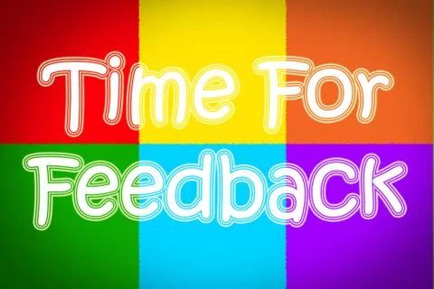 Time for feedback concept Stock Illustration