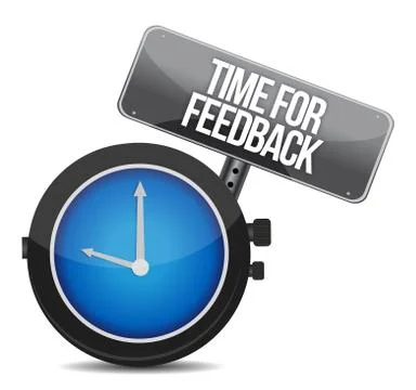 Time for feedback illustration design over white Illustrazione stock