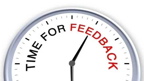 Time for Feedback Word or Text on Clock Moving Fast for Time Concept Stock Footage 284233642
