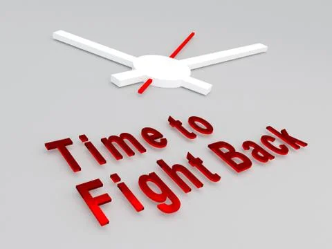 Time to Fight Back concept Stock Illustration