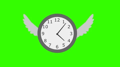 "Time Flies", Animation: Loop + Matte Video stock 70597097