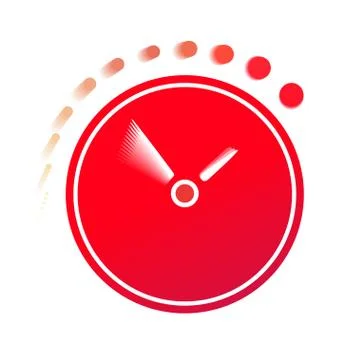 Time flies on the clock Stock Illustration