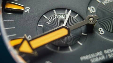 Time Flies. Diving Deep Sea Watch Close Up 4K Timelapse. 스톡 동영상 50217724