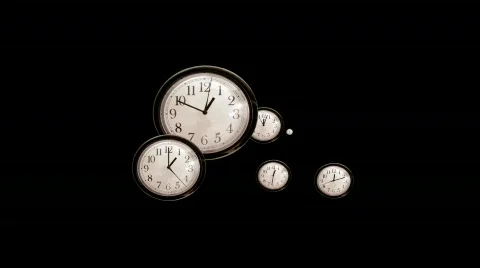 TIME FLIES - Fast Moving Clocks with Alpha-Extruded Stock Footage 843763