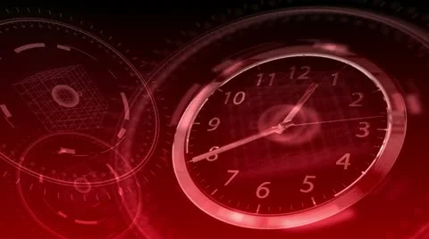 Time Flies - Hi-tech Clock 87 (HD) Stock Footage 12270695