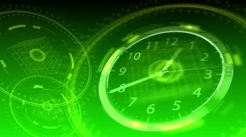 Time Flies - Hi-tech Clock 93 (HD) Stock Footage 12281483