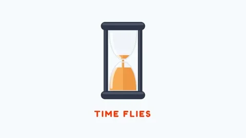 Time Flies Hourglass Sand Timer. Vídeo Stock 336182264