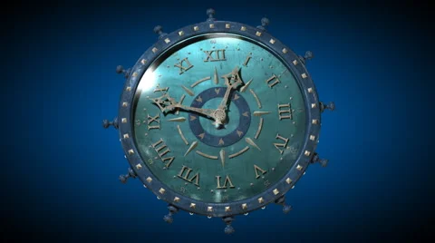 Time Flies - Time Lapse Old Clock 14 (HD) Stock Footage 1644304