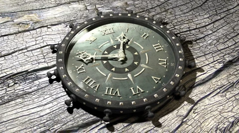 Time Flies - Time Lapse Old Clock 16 (HD) Stock Footage 1848227