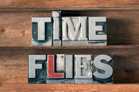 Time flies tray Stock Photos