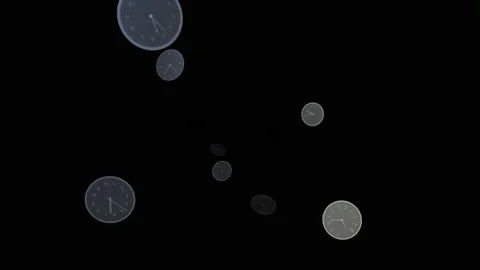 Time flow Clock Analog Background Flying A Stock Footage 186066817