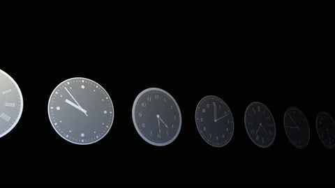 Time flow Clock Analog Background Line B Stock-Footage 186071556
