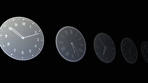Time flow Clock Analog Background Line D Stock Footage 186073403