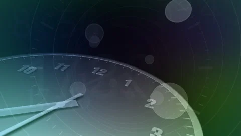 Time flow Clock Analog Big F2 Stock Footage 197060606