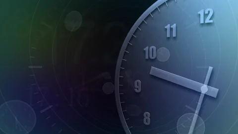 Time flow Clock Analog Big G2 Stock Footage 197060631