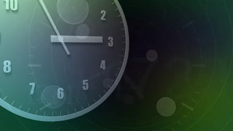 Time flow Clock Analog Big P2 Stock Footage 197062609