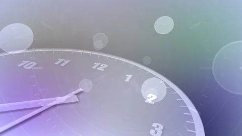 Time flow Clock Analog Big H3 Stock Footage 197078984