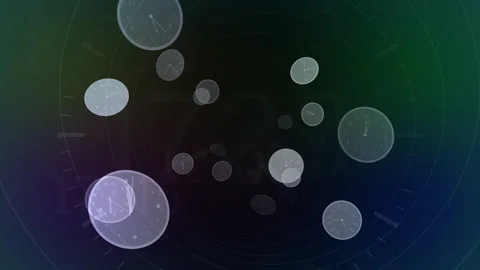 Time flow Clock Analog Flying A2 스톡 동영상 197062666