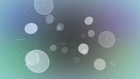 Time flow Clock Analog Flying A3 Stock-Footage 197146888