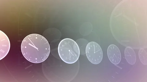 Time flow Clock Analog Line B3 Stock Footage 197084787