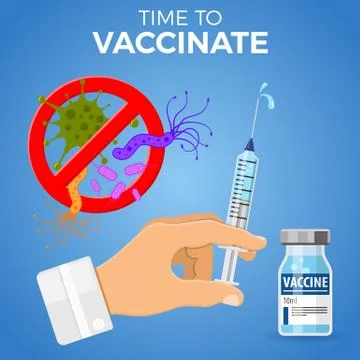 Time to Flu Vaccine Stock Illustration