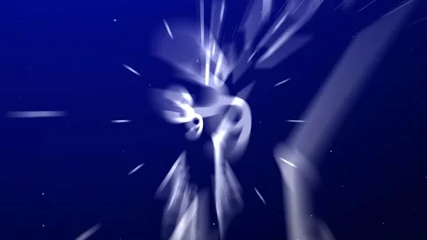 Time Fly Concept - Clock Tick and Numbers Flying Around Animation on Night Stock Footage 303571241