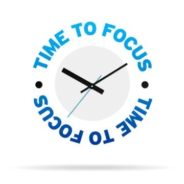 Time to focus clock Stock Illustration