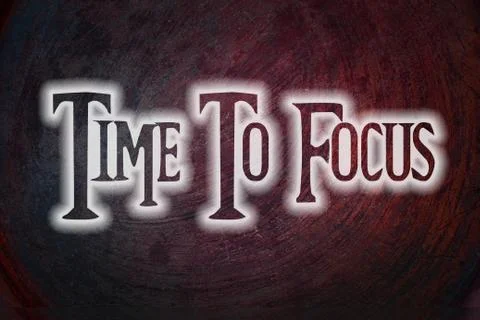 Time to focus concept Stock Illustration