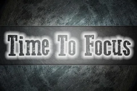 Time to focus concept Stock Illustration