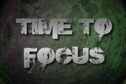Time to focus concept Stock Illustration