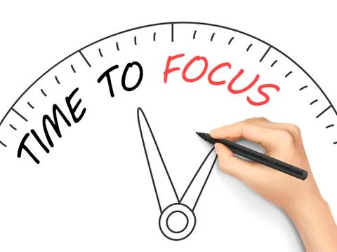 Time to focus written by hand Stock Illustration