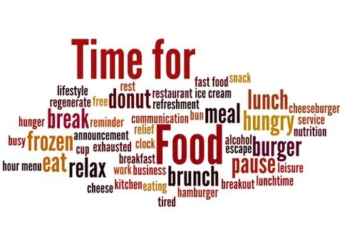 Time for Food, word cloud concept Stock Illustration