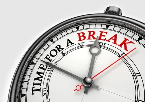 Time fora break concept clock Stock Illustration