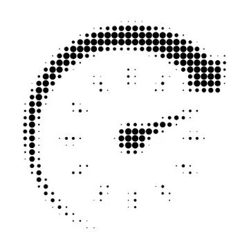 Time Forward Halftone Dotted Icon Stock Illustration